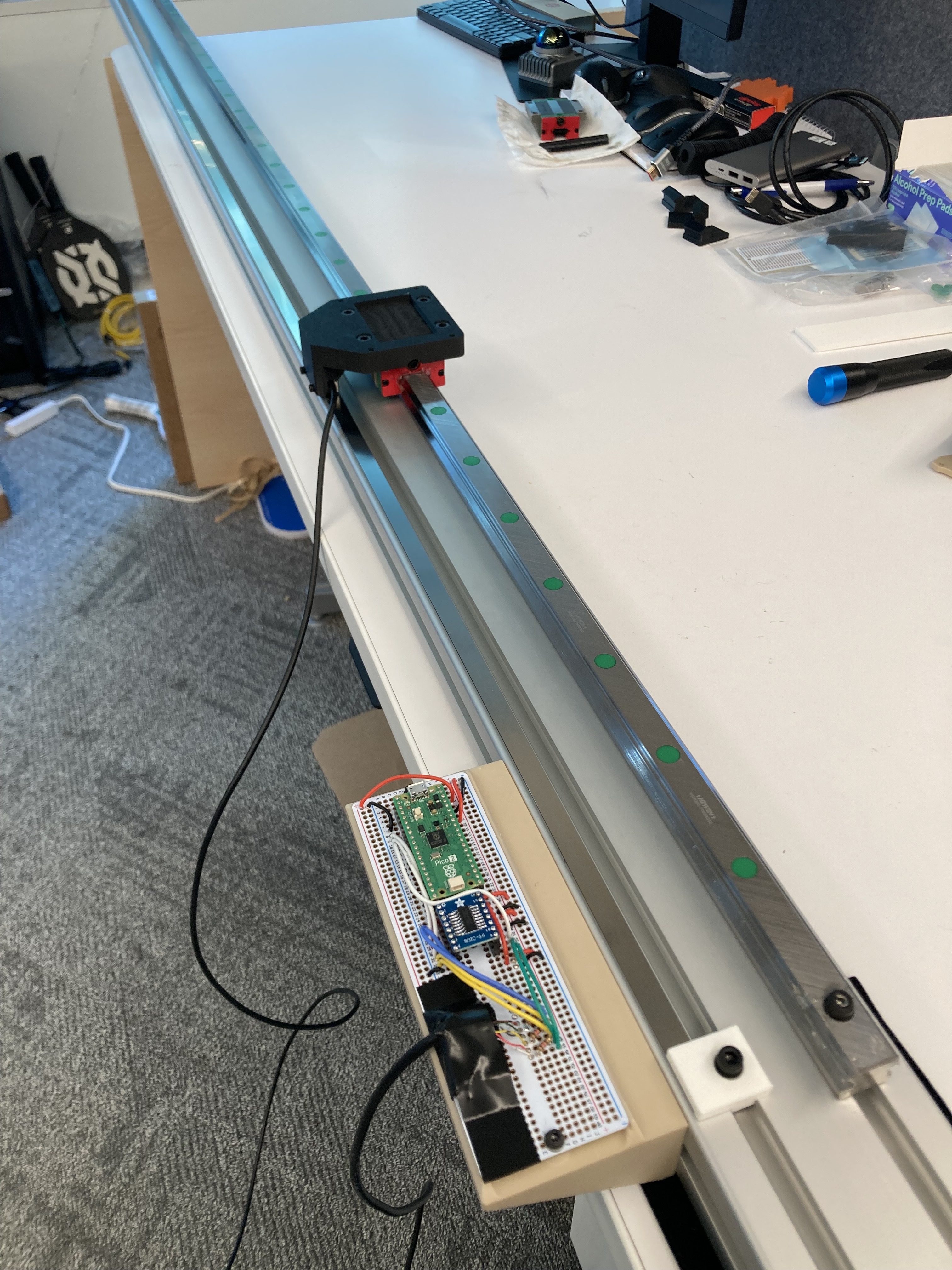 2m long positional ground truth rig